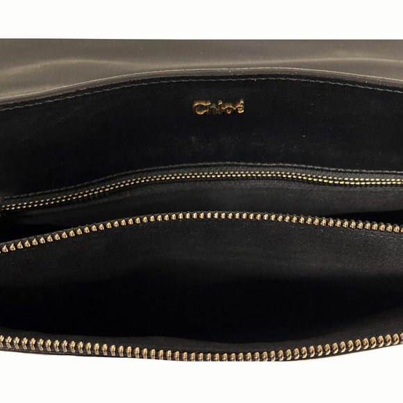 Chloe Aurore Black Leather Satchel Bag - Picture 2 of 11